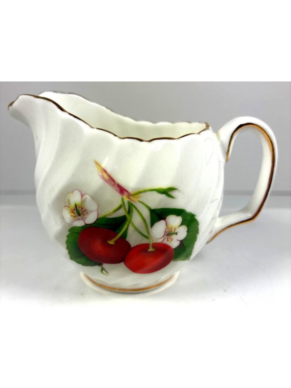 Vintage Adderley Cherry Ripe Fine Bone China Mini Creamer England